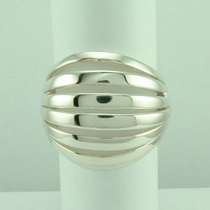 Sterling Silver Domed Ring -0