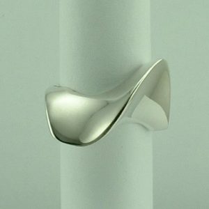Sterling Silver Crossover Ring by Pistachio-0