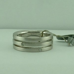 Sterling Silver 3 Band CZ set Ring-194