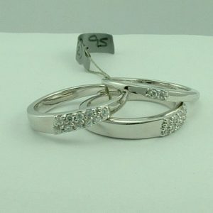 Sterling Silver CZ Stacker Ring by Fiorelli -510