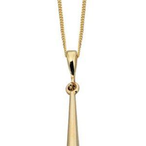 9ct Yellow Gold Bomber Drop Pendant and Chain-940