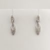 9ct White Gold Diamond Earrings -975