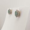 9ct Yellow Gold Emerald and Diamond Earrings-986