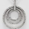 9ct White Gold Diamond Pendant and Chain-1412