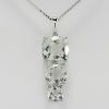9ct White Gold Green Amethyst Pendant and Chain-0