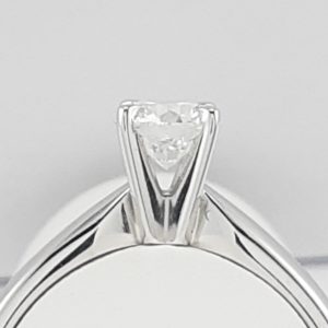 18ct White Gold Tiffany style Diamond Solitaire Ring GIA certificated-1517