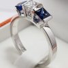 18ct White Gold Sapphire and Diamond Ring -1530
