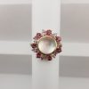 9ct Yellow Gold Pink Tourmailine,Pink Sapphire and Crystal Ring-1647