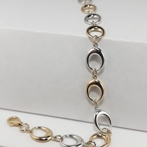 9ct Red White and Yellow Gold Bracelet-0